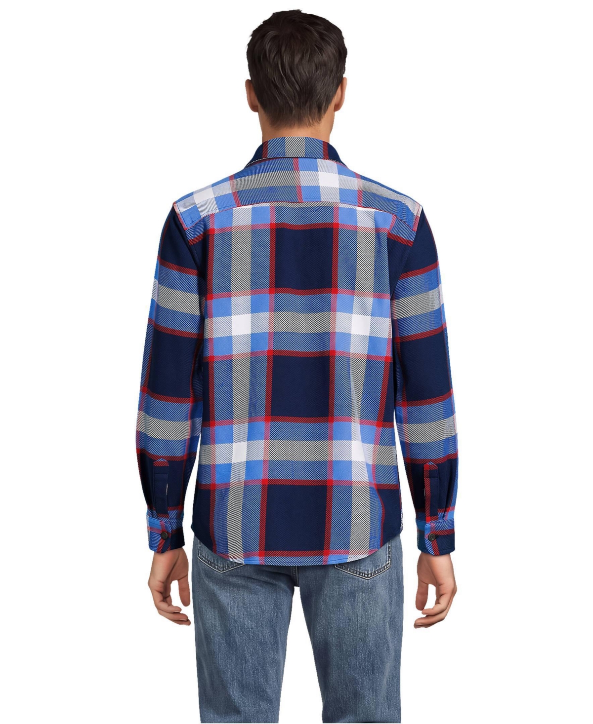 Lands' End Men's Long Sleeve Authentic Flannel Shirt