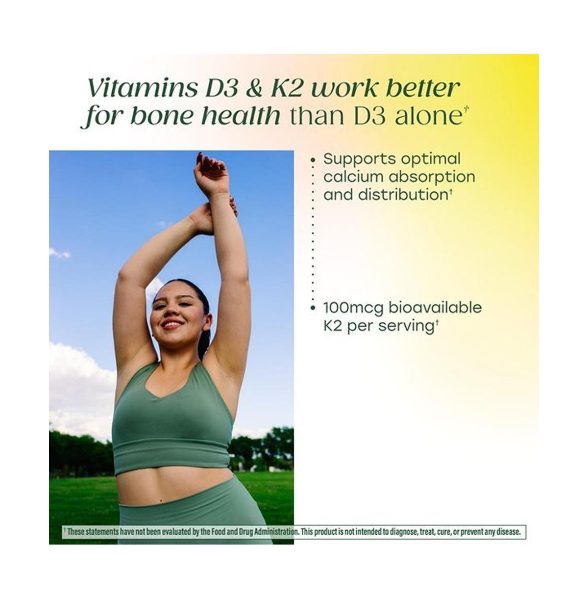 MegaFood Vitamin D3 and K2 Gummies, 5000 Iu, Bone and Immune Health Support, 60 Peach Gummies