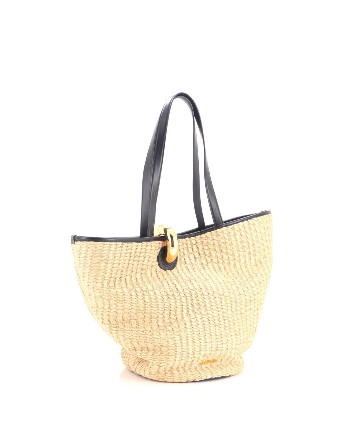 Pre-Owned Jacquemus Le Bambola Tote Bag Raffia with Leather