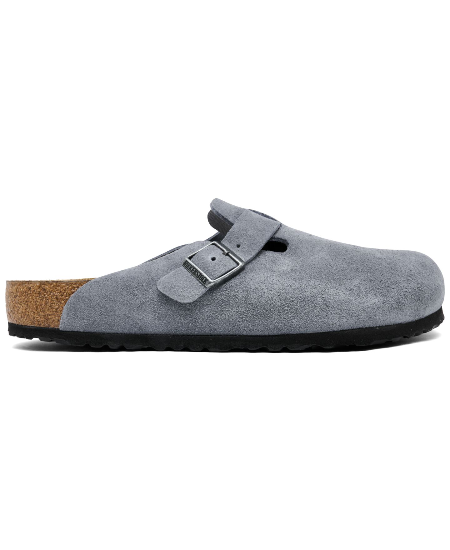 Мужские сабо Birkenstock Boston Suede Leather Slip-On, цвет: Каменный синий — фото 2