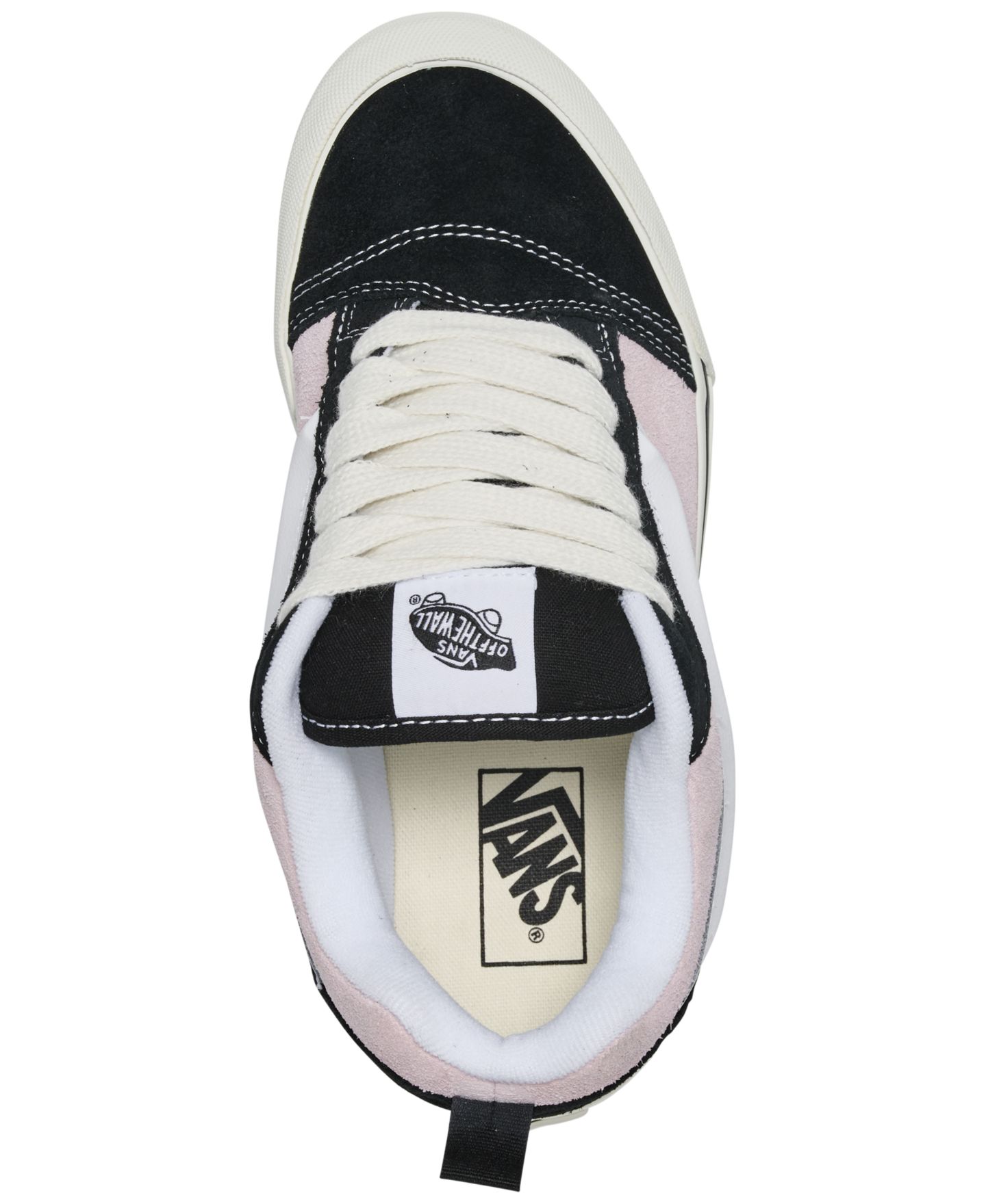 Кроссовки Vans Suede Knu Skool Puffy-Collar Sneakers from Finish Line для мальчиков, цвет: Чёрный / Розовый — фото 5