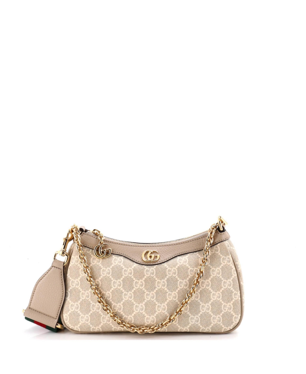 Pre-Owned Gucci Small Ophidia Charm Shoulder Bag Gg Coated Canvas