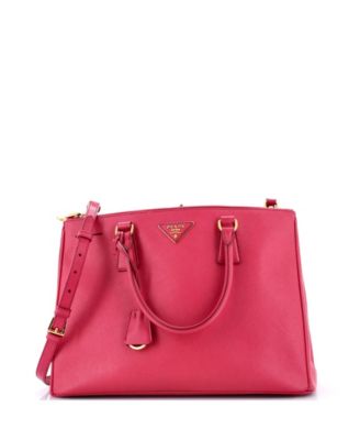 Medium Double Zip Lux Tote Saffiano Leather