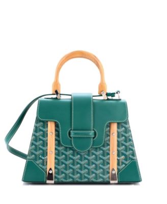PM Saigon Top Handle Bag Coated Canvas with Leather