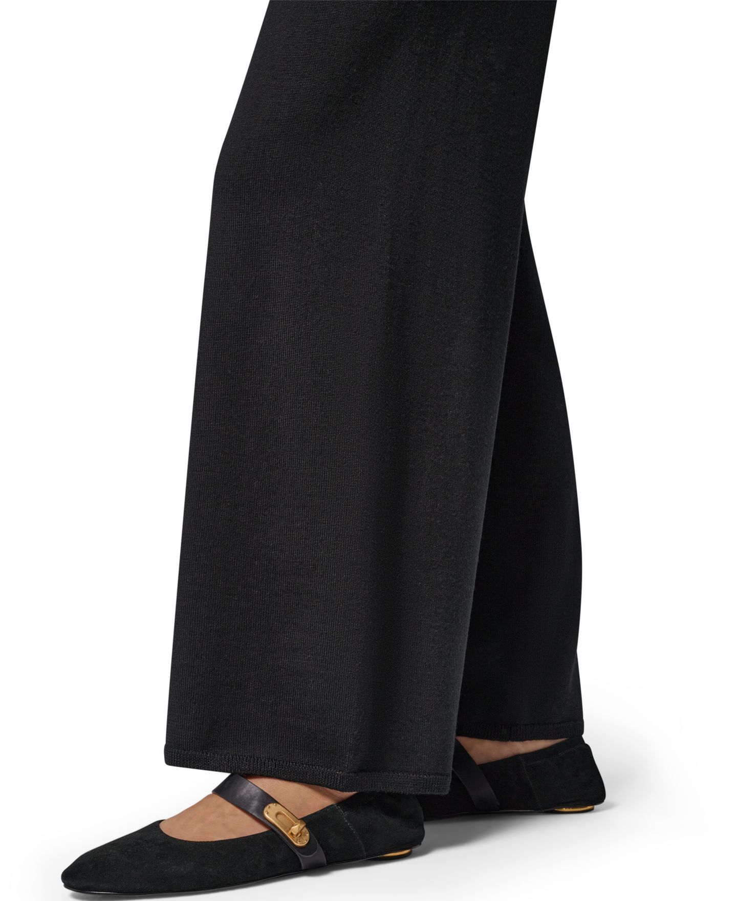 Женские брюки Donna Karan New York Wide-Leg High-Waisted Pull-On Wool, цвет: Чёрный — фото 4
