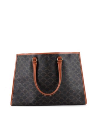 Horizontal Cabas Tote Triomphe Coated Canvas