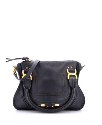 Small Marcie Satchel Leather