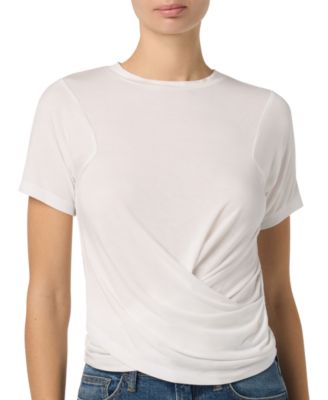 Women's Twist Wrap Crewneck Short-Sleeve T-Shirt