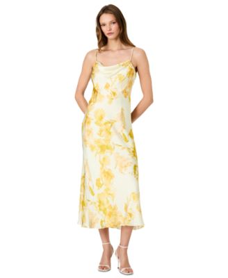 Women's Printed Cowl Neck Dress
