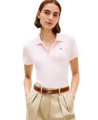 Women's Printed Short-Sleeve Polo Top