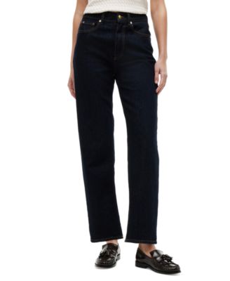 Women's High-Waist Tapered Ankle Cotton Jeans
