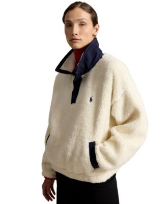 Women's Polo Bear High-Pile Fleece Funnel Neck Jacket
