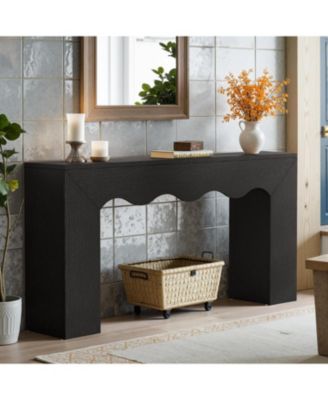 63" Farmhouse Console Table with Storage
