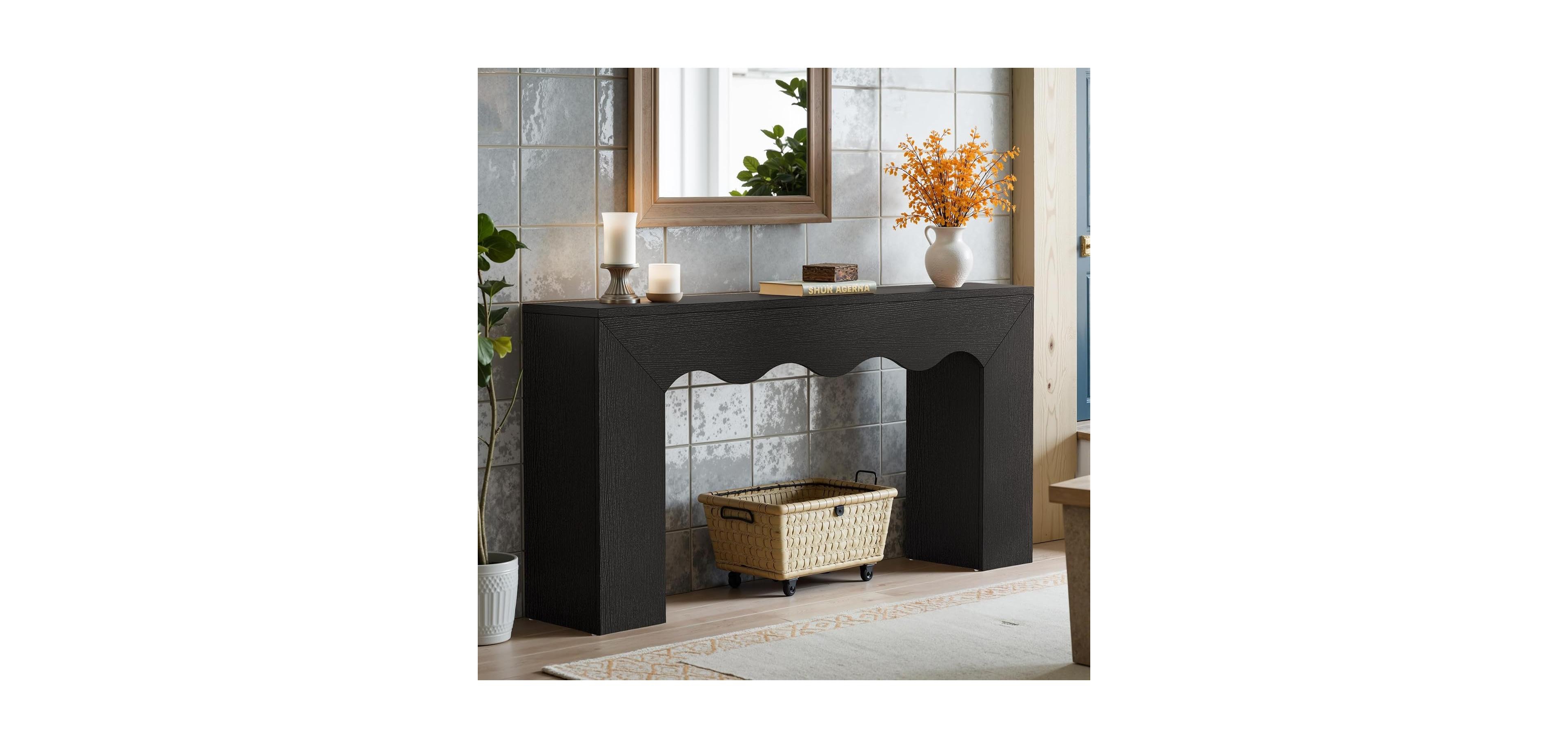 Tribesigns 63" Farmhouse Console Table with Storage