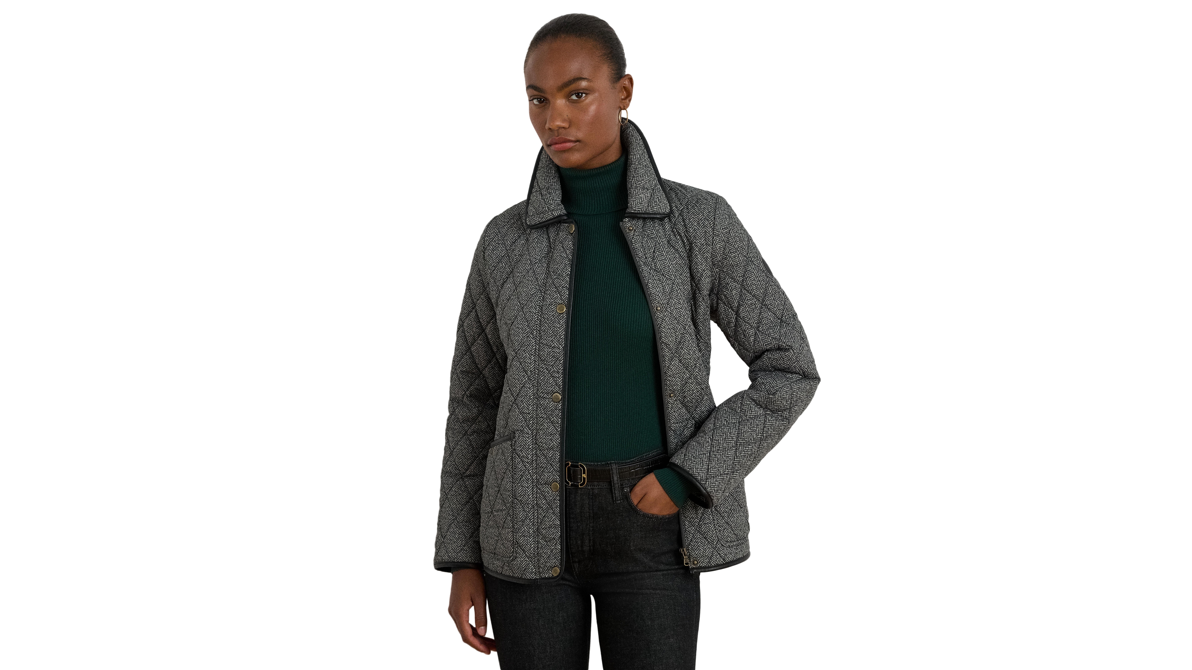 Lauren Ralph Women's Quilted Velboa-Lined Jacket