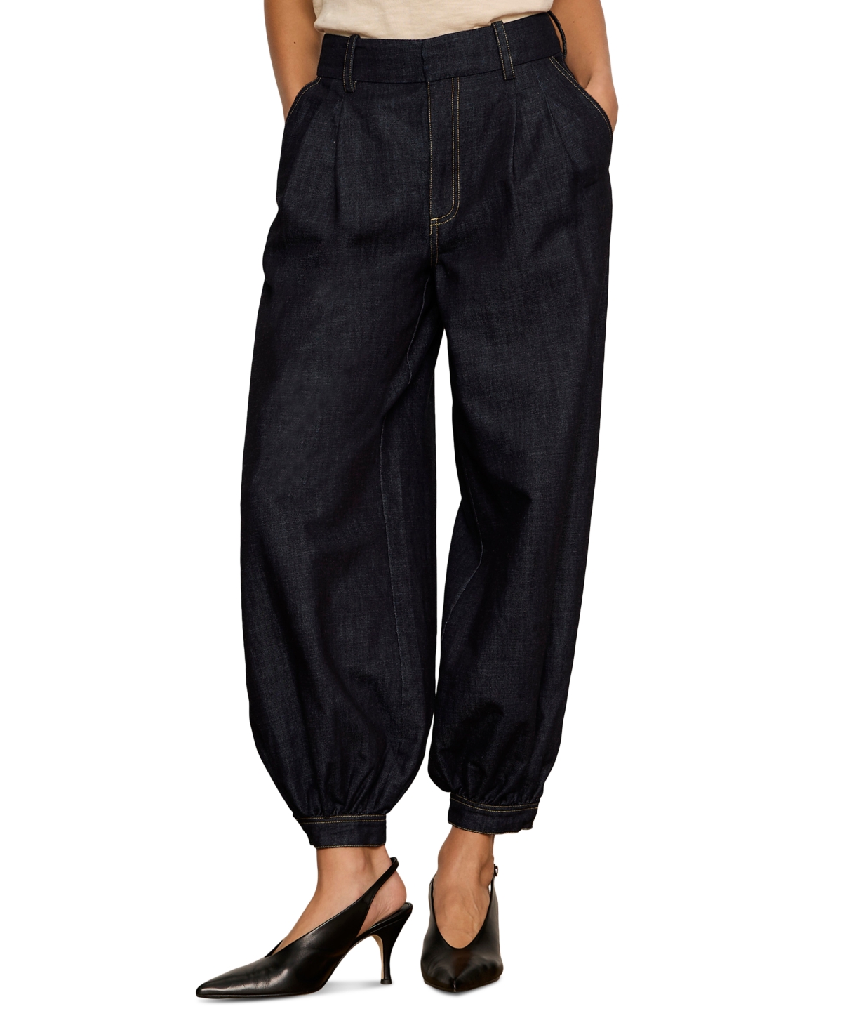 Sanctuary Women's Mid-Rise Balloon-Leg Ankle Jeans