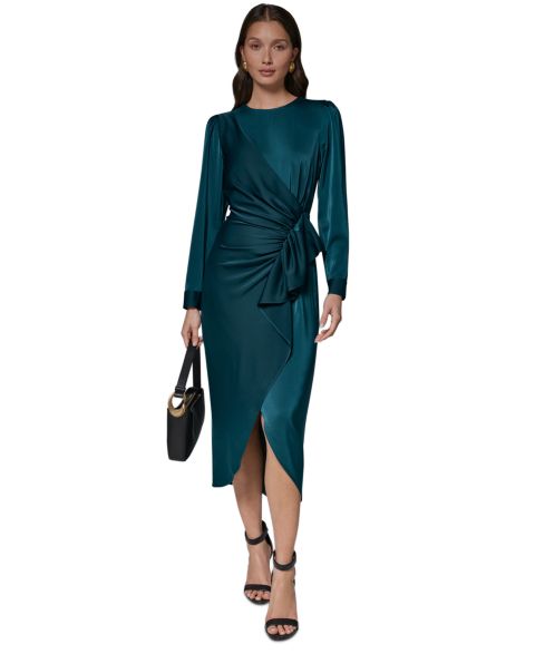Женское платье Donna Karan New York Ruched Midi, цвет: Hudson