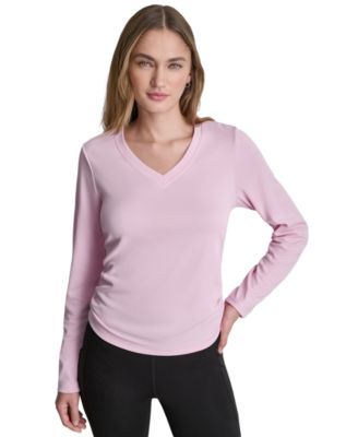 Women's Long-Sleeve Ruched Tech Top