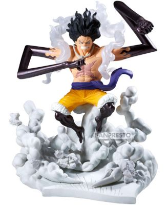Senkozekkei Monkey D. Luffy Gear 4 Airborne Action Pose 4.15" 1-Piece Statue, Ages 16+