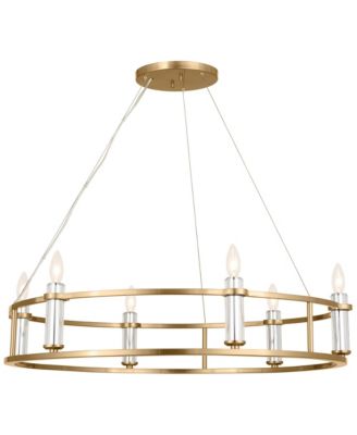 Rosalind 33.25" Wide 6-Light Gold Ring Chandelier