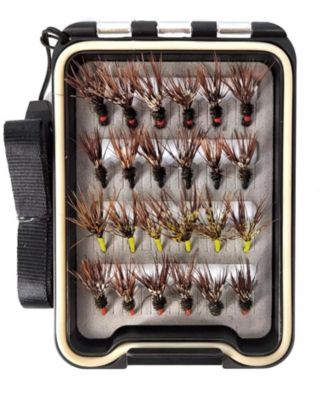 24 Fishing Flies With Waterproof Box For Trout Grayling Panfish