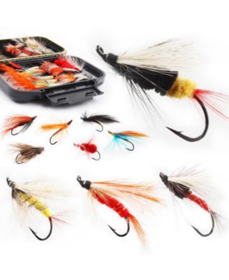 Assortment Dry Wet Nymph Tenkara Popper Streamer Lure For Trout Salmon Steelhead With Storage Box