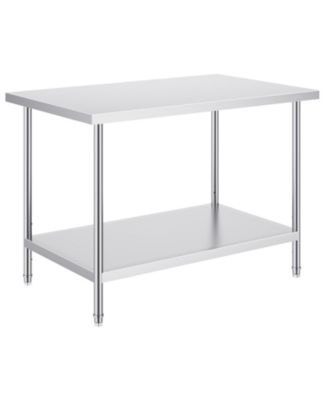 30 x 48 Inch Stainless Steel Prep Table with 880 Pound Capacity and 3 Height Levels
