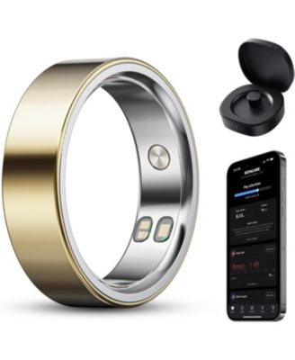 Smart Ring Health Tracker with Sleep Monitor, Heart Rate, Stress, Fitness, Blood Oxygen, Call and Alarm Vibration Alerts / No Subscription