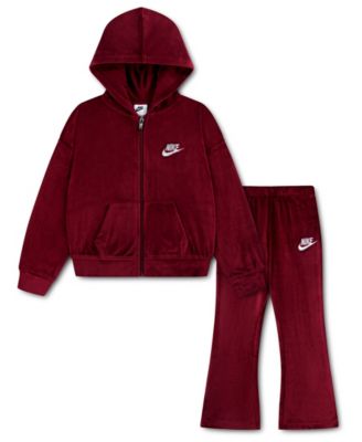 Girls' 4-6X Full-Zip Hoodie and Velour Flared Leggings, 2-Piece Set