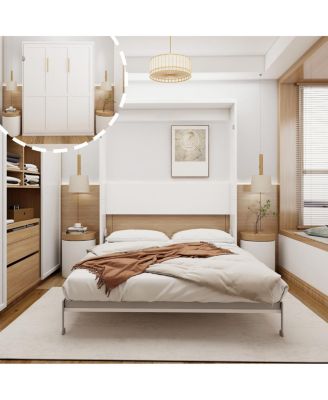Queen Size Multifunctional Vertical Murphy Bed with Frame