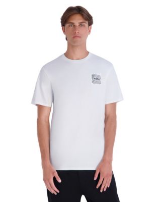 Men's Left Chest Patch Logo Modern-Fit Cotton T-Shirt