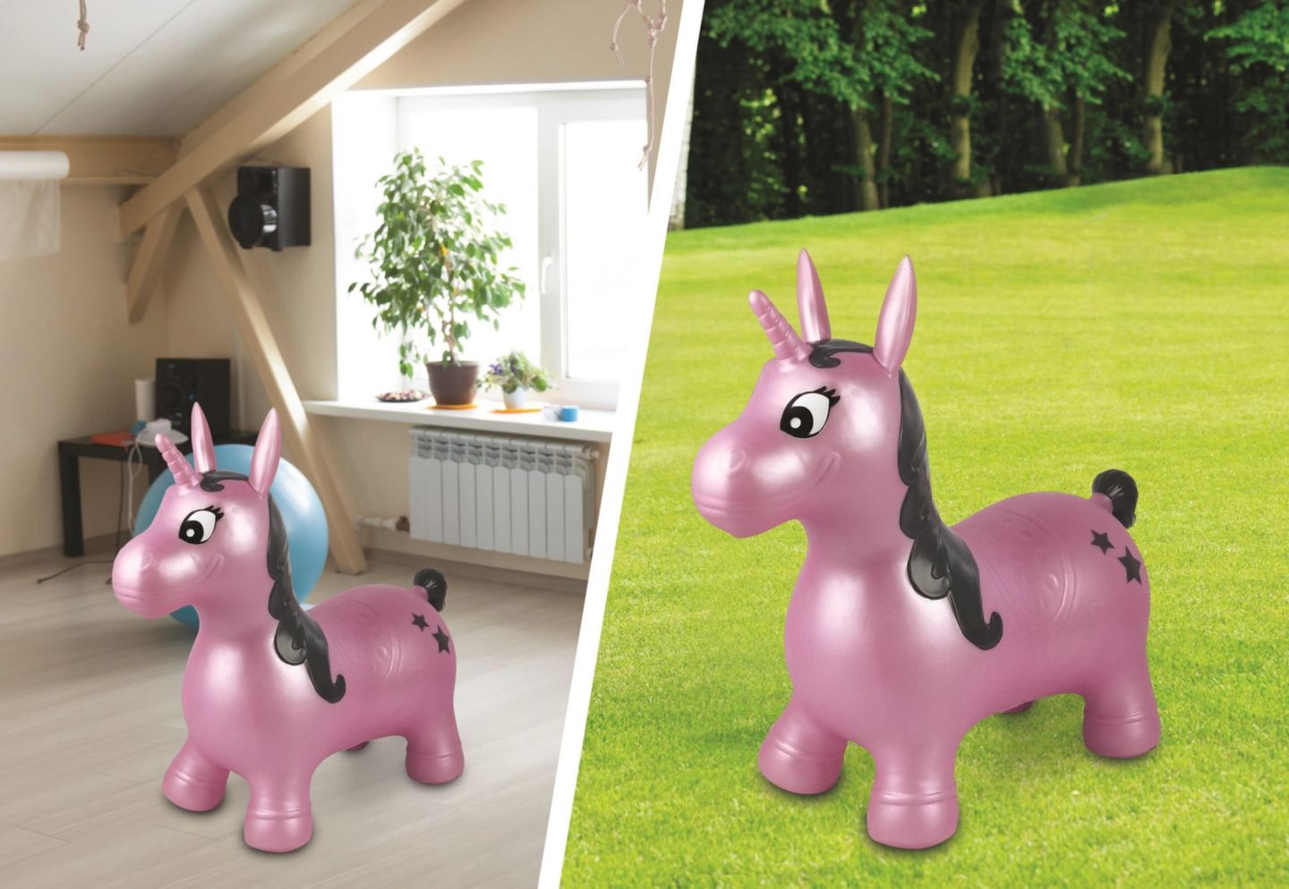Детская игрушка Lexibook Inflatable Jumping Unicorn, Plastic, Develops Balance and Motor Skills, Ages 3+, цвет: Фиолетовый — фото 6