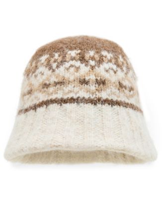 Fair Isle Knit Bucket Hat