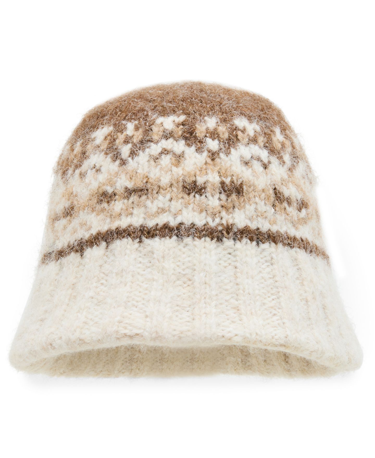 Женская панама Steve Madden Fair Isle Knit Bucket Hat, цвет: Натуральный — фото 1
