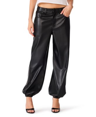 Women's Soho High-Waist Balloon Polyurethane Pants