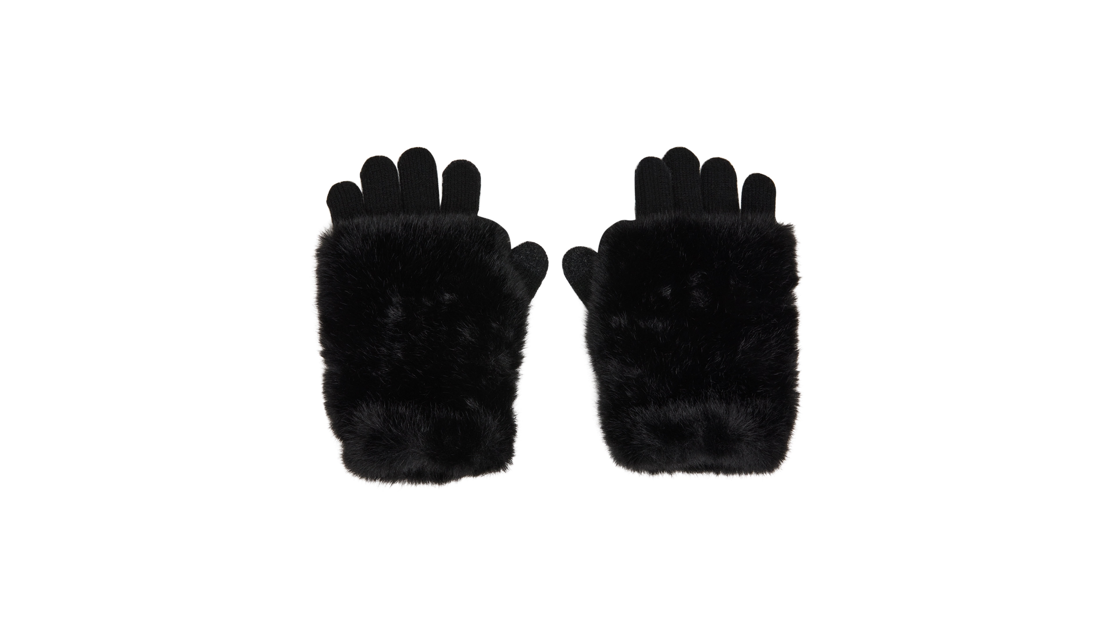 Steve Madden Faux-Fur-Cuff Cozy Knit Gloves