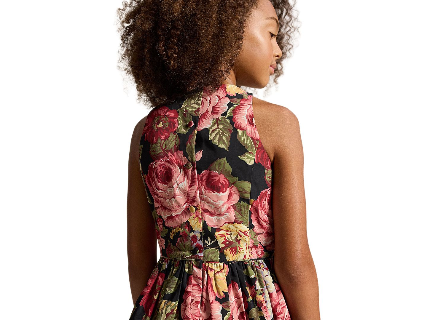 Платье Polo Ralph Lauren Floral Fit-and-Flare Dress для девочек, цвет: С принтом — фото 3