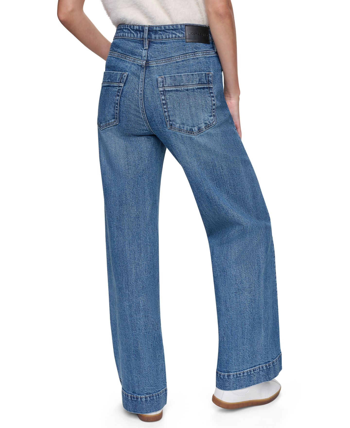 Женские джинсы DKNY Jeans High-Rise Wide-Leg, цвет: Варёный — фото 4