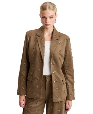 Women's Hourglass Embellished Fitted Blazer