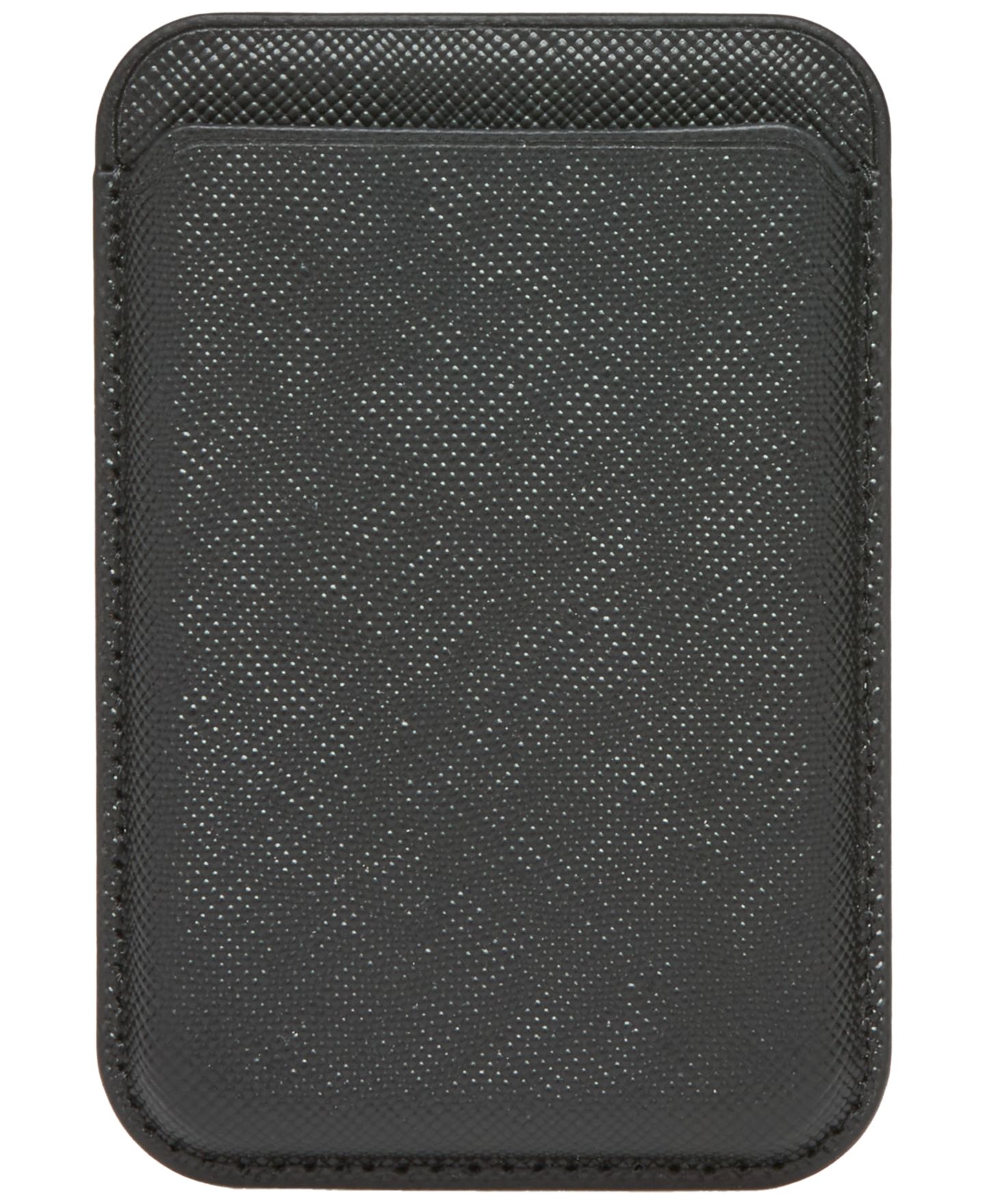 Мужской кошелёк Perry Ellis Portfolio Phone Wallet Pebbled Leather Card Case, цвет: Чёрный — фото 1