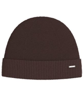 Boss Men's Ribbed Cashmere Beanie Hat