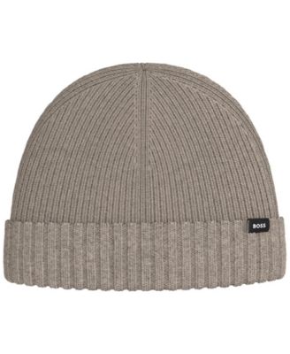 Boss Ribbed Stretch-Fit Wool-Blend Pazzetto Beanie