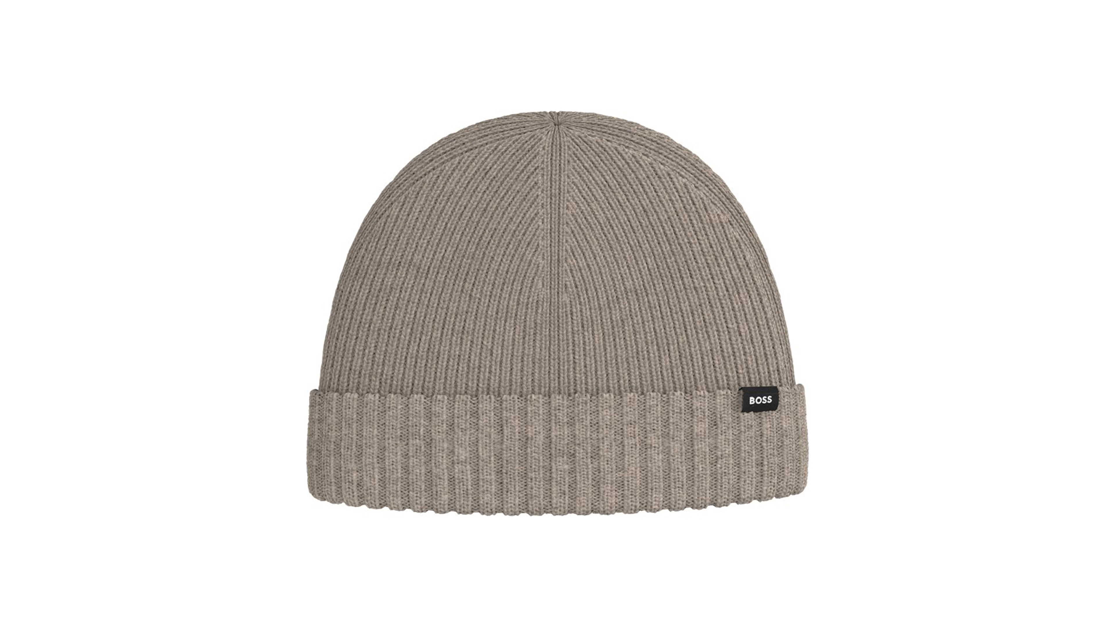 Hugo Boss Ribbed Stretch-Fit Wool-Blend Pazzetto Beanie