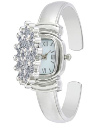 Charter Club - Women's Silver-Tone Bangle Bracelet Watch 29mm