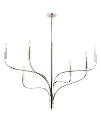 Livadia 47 1/4"W Polished Nickel 6-Light Chandelier