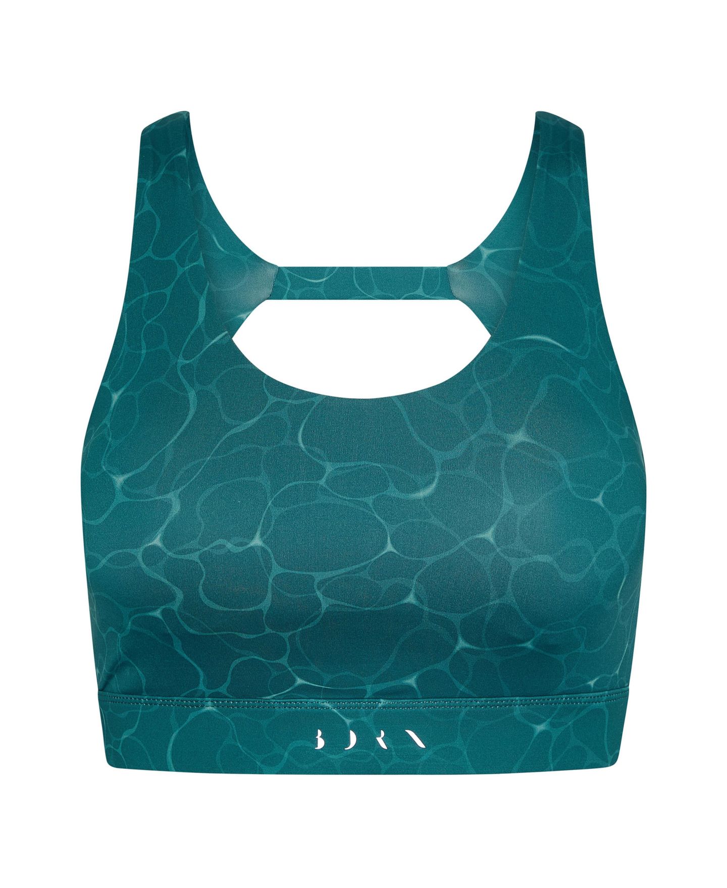 Женский топ Born Living Yoga Medium-Support Sports, цвет: Глубокий зелёный — фото 3