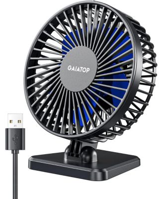 USB Desk Fan, Small but Powerful, Personal Portable Quiet 3 Speeds, Adjustable Mini Table Desktop fan