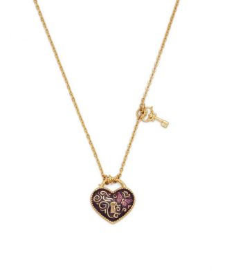 Eve Heart Lock and Key Necklace in Gold