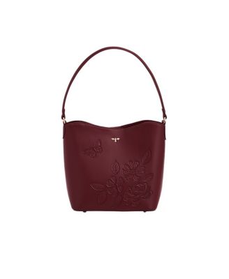 Floral Applique Margot Bucket Bag