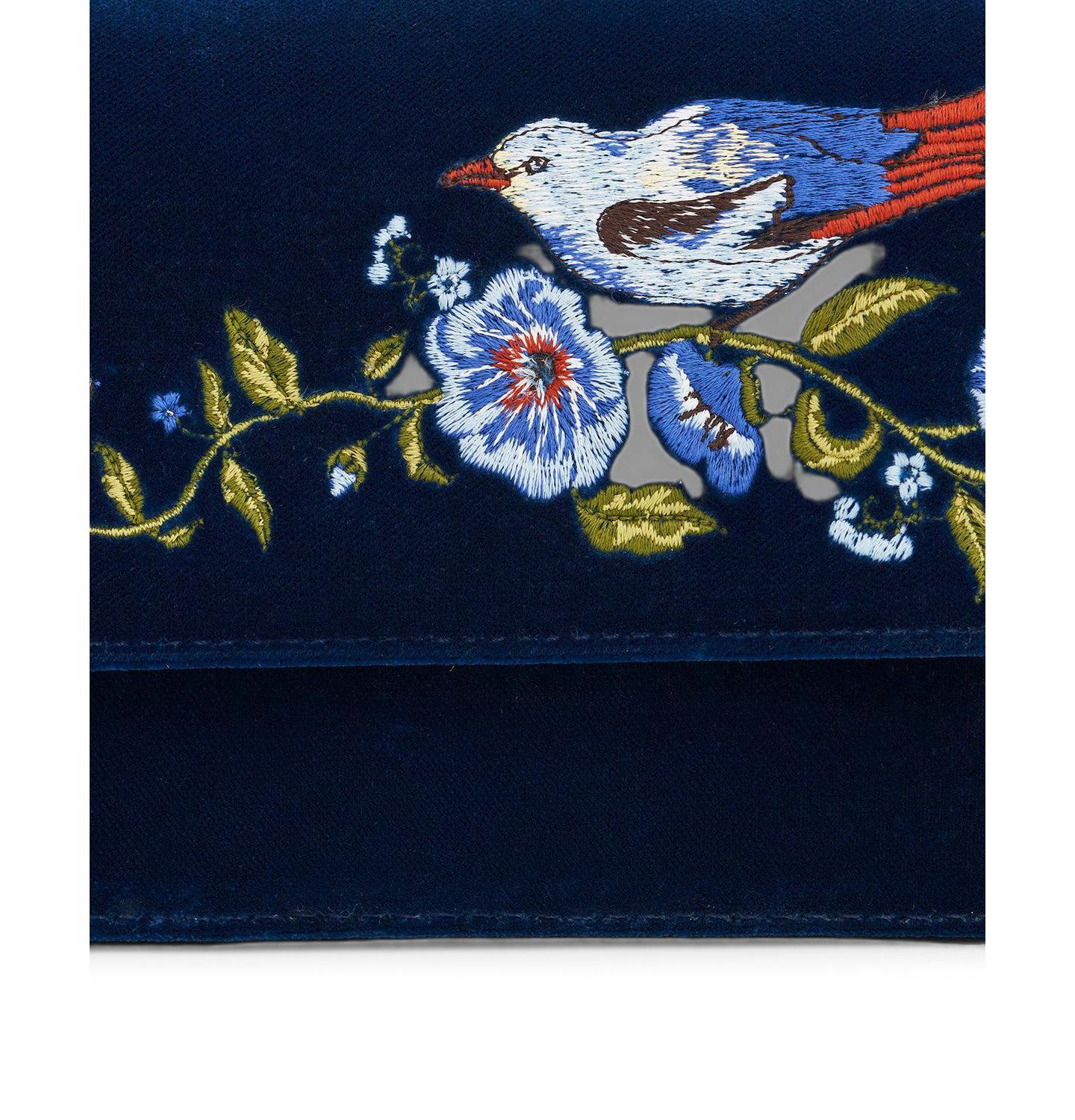 Женская сумка Fable England Sophia Nightingale Embroidered Occassion, цвет: Тёмно-синий — фото 3